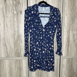 Free People Mini Dress Floral Print
